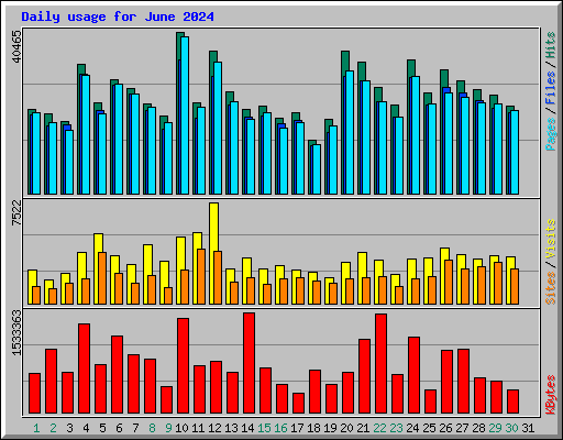 Daily usage for June 2024